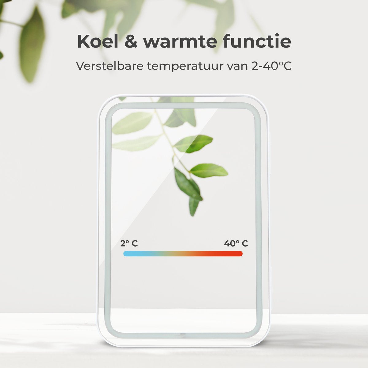 Soft & Silky Skincare fridge met Led spiegel - mini Koelkast