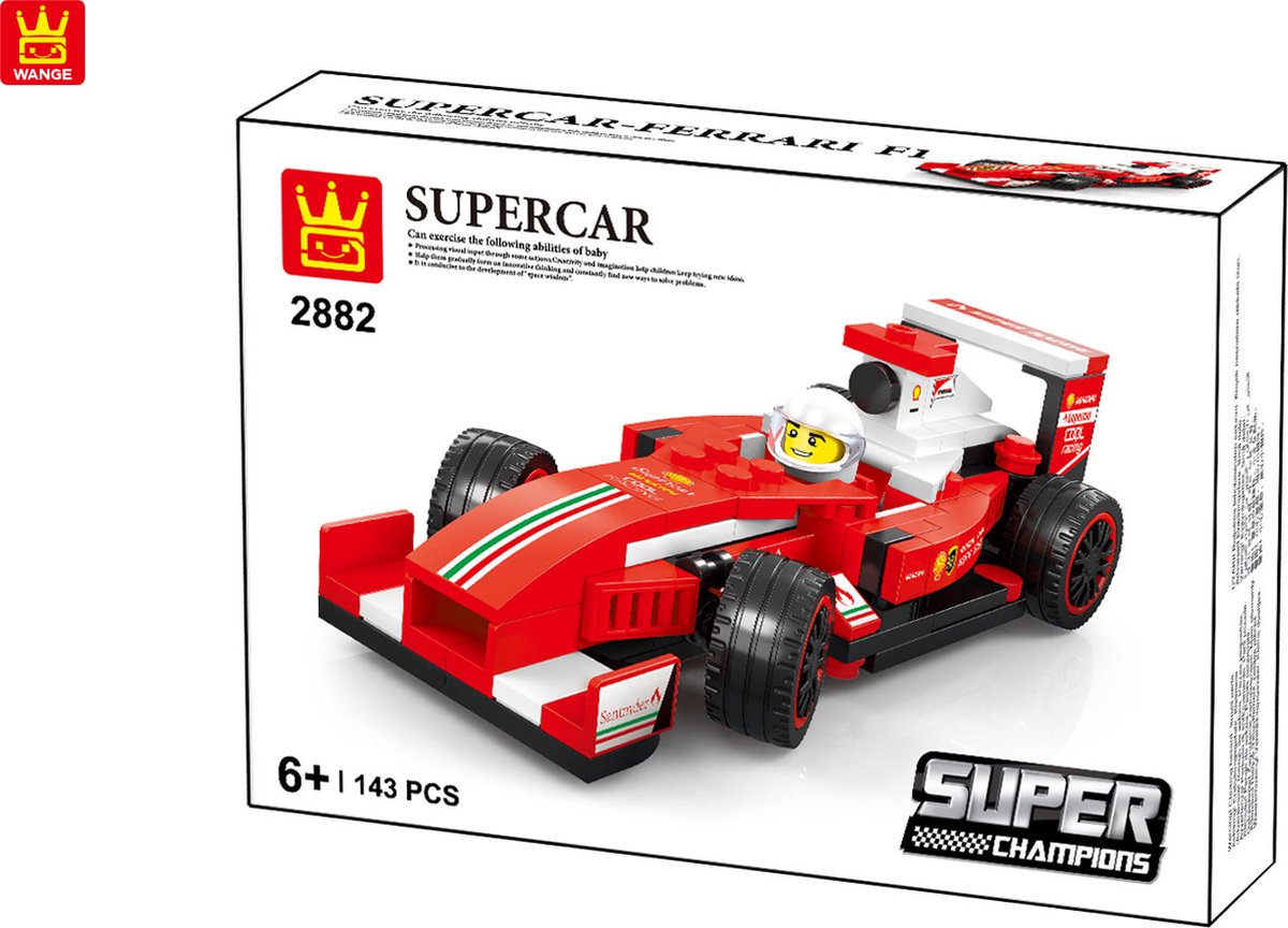 LBB Formule 1 race auto - 143 Bricks Bouwstenen