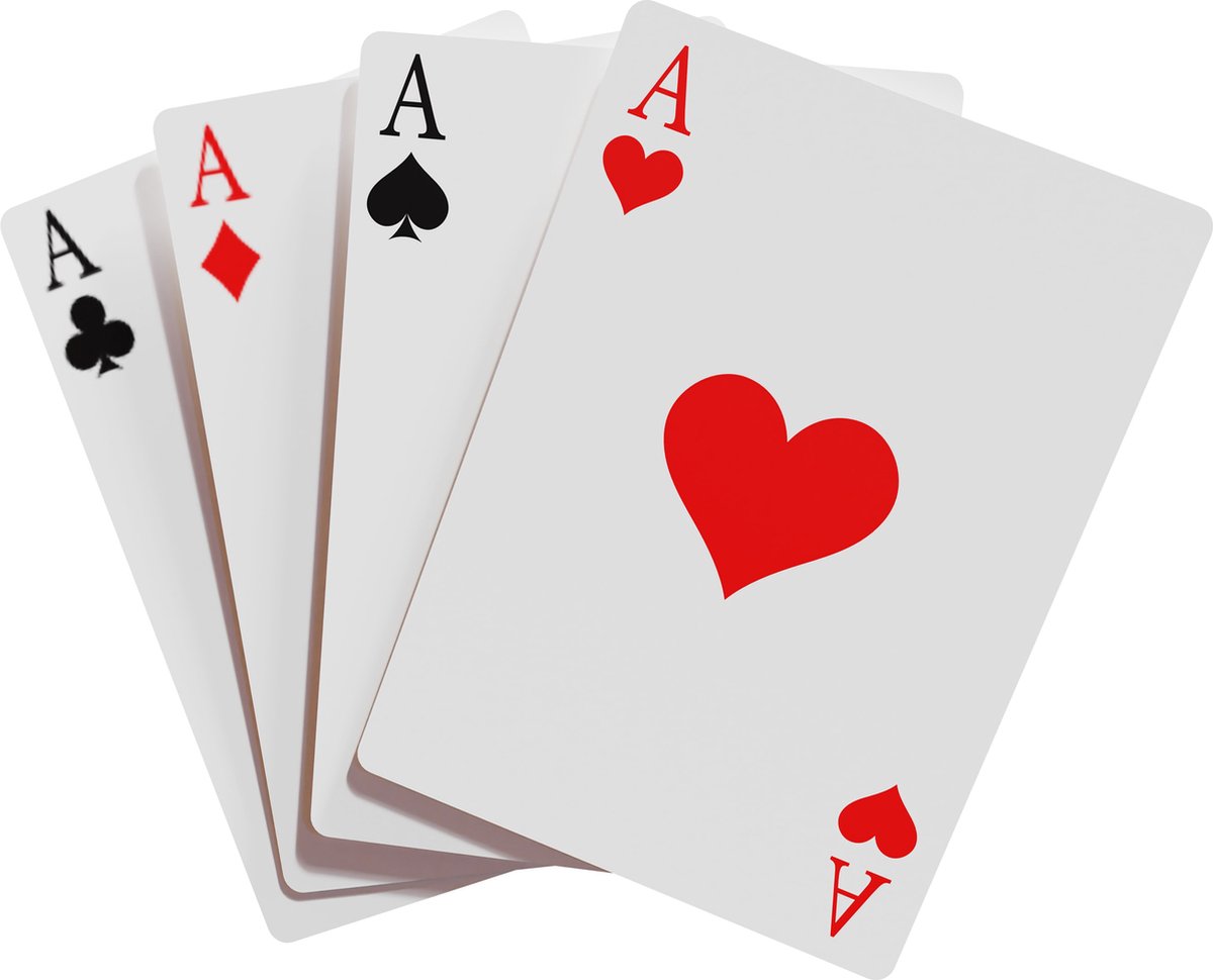 Speelkaarten - 4 pack - 4x 56 kaarten