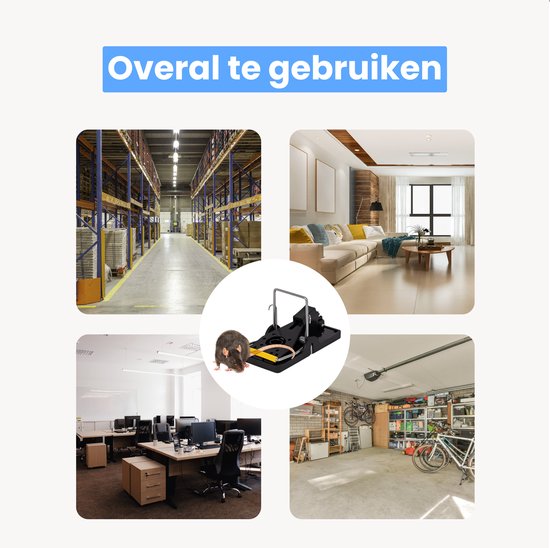 Muizenval 10 stuks - Muizenvallen voor binnen en buiten