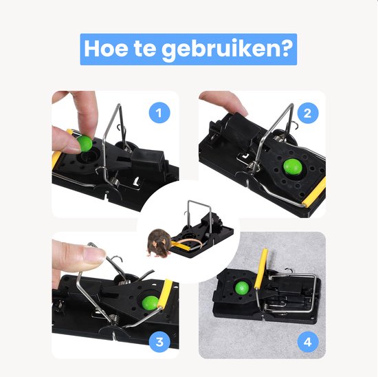 Muizenval 10 stuks - Muizenvallen voor binnen en buiten