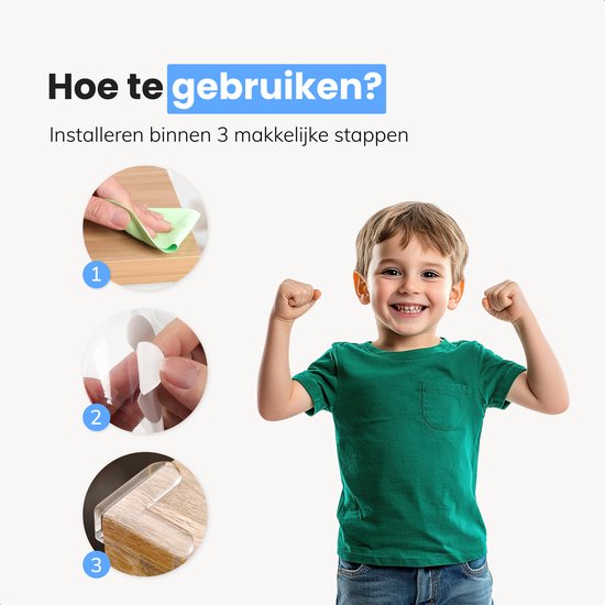 Zelfklevende Hoekbeschermers 20 stuks - Transparant