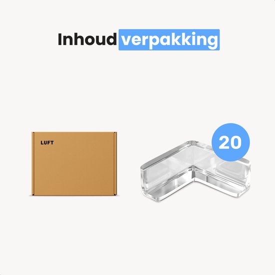 Zelfklevende Hoekbeschermers 20 stuks - Transparant