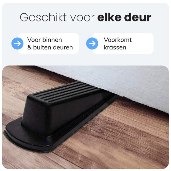 Deurstopper - 2 stuks Zwart
