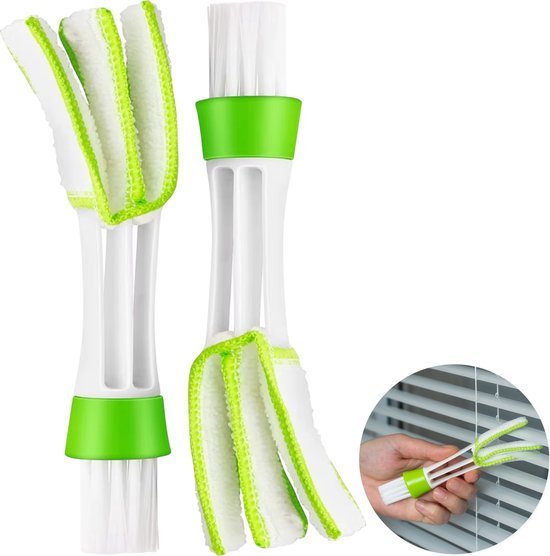 2-in-1 Lamellen reiniger met borstel - 2 PACK