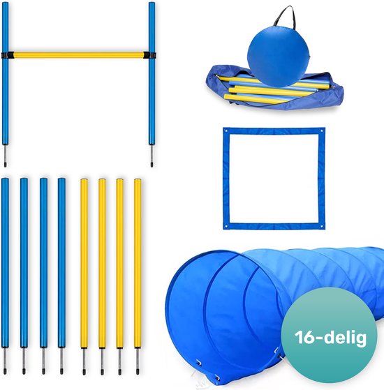 Agility set voor de hond - 16 delig