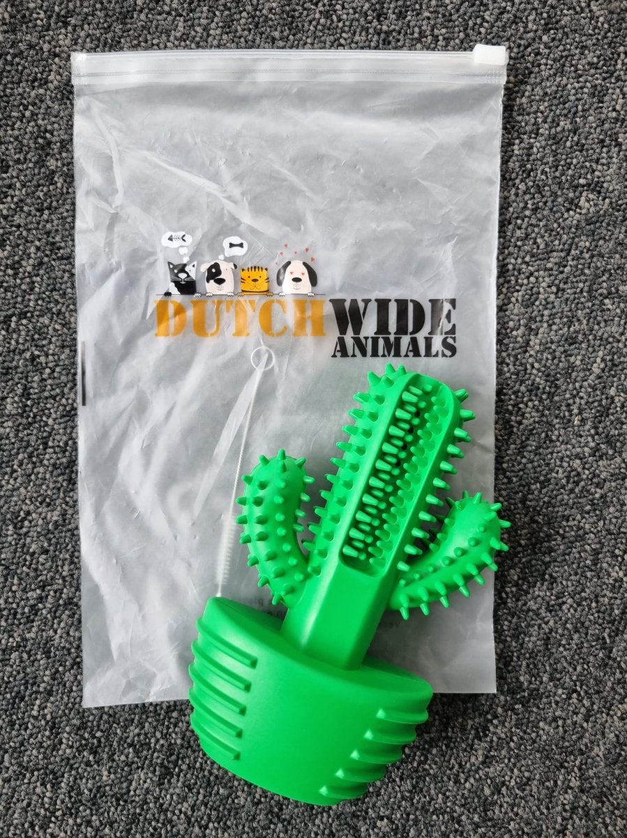 Tandenborstel Hond Melk Geur Smaak en Piep Honden Speelgoed Dog Toy - Cactus Kauwbotten Tandverzorging Hondenspeelgoed Hondenbot Kauwstaaf Tanden Puppy Hondenspeeltje Sterk Kauwspeelgoed - Dutchwide
